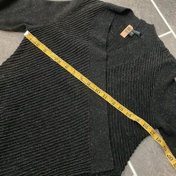 Eileen Fisher charcoal Cadigan sweater size Small Petite - Picture 7 of 9